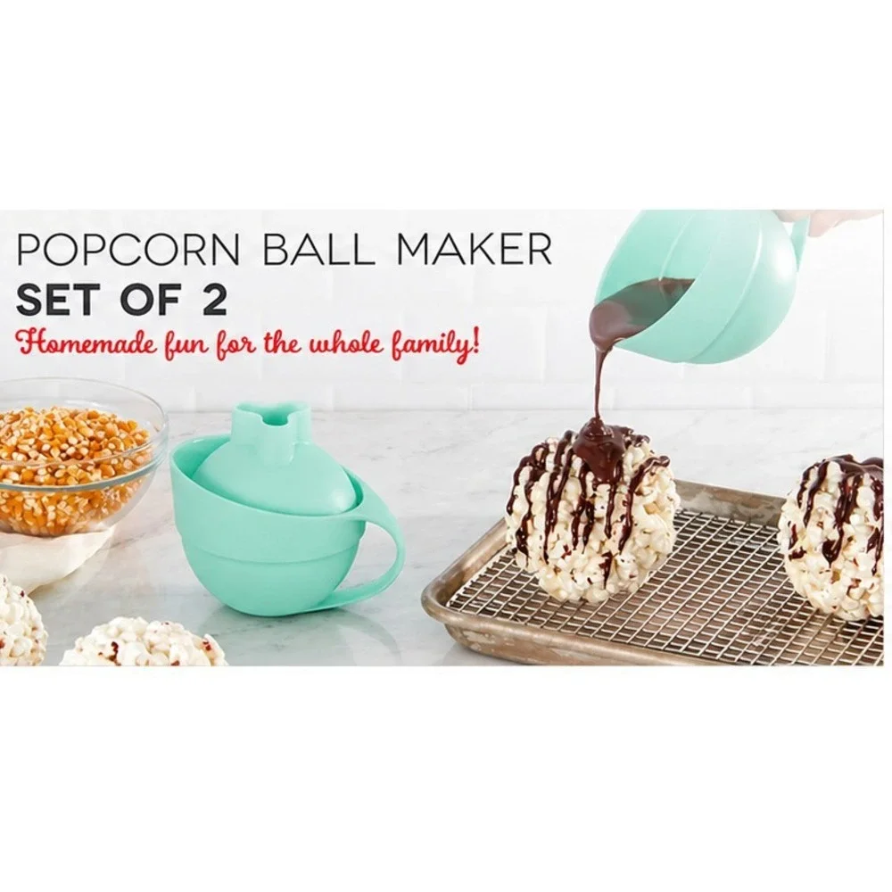 DASH Popcorn Ball Maker - Aqua - Set of 4/Easy Grip Handle / Brand New In Box